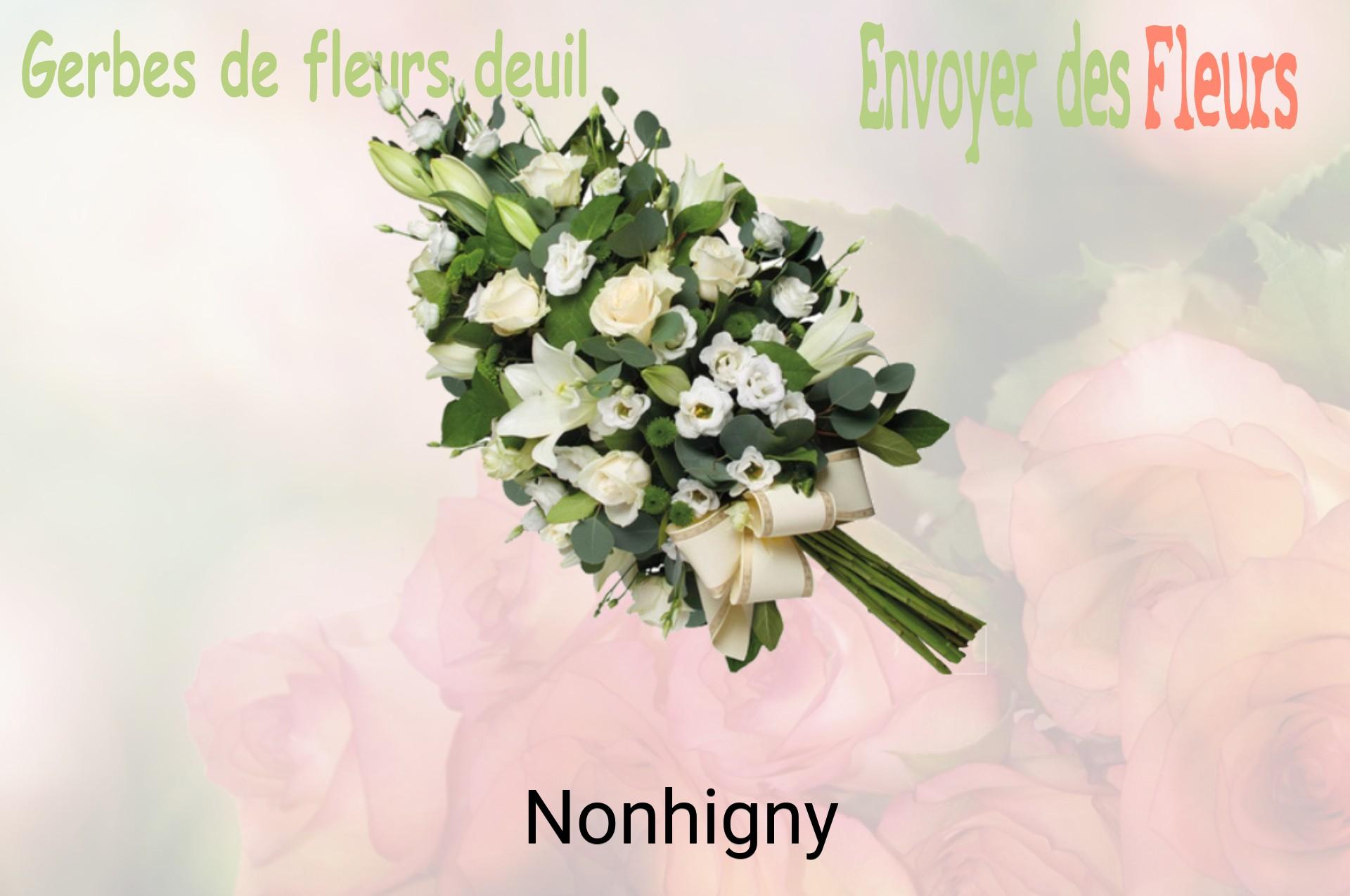 Gerbe de fleurs de deuil livrée à Nonhigny